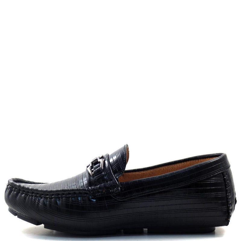 Slip On Driver Moccasins with Metal Buckle Strap - SED8038