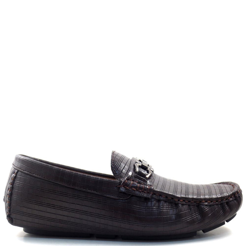 Slip On Driver Moccasins with Metal Buckle Strap - SED8038