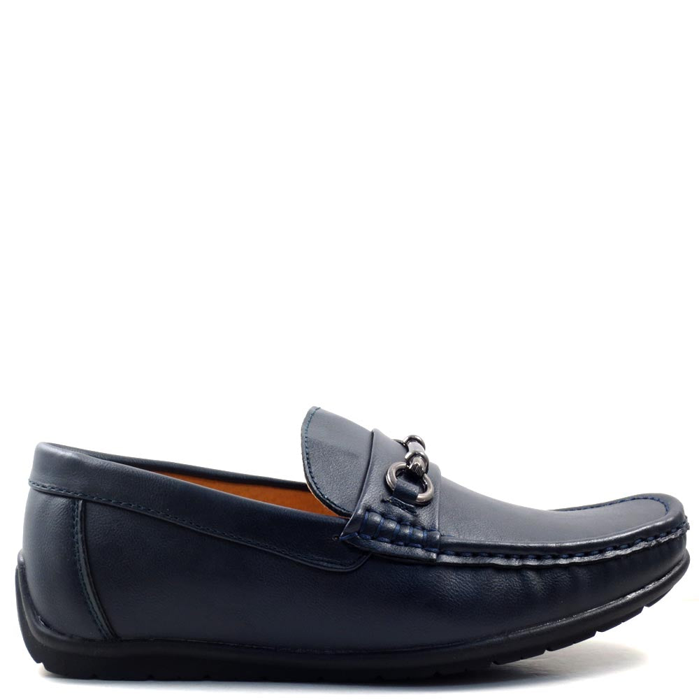 Slip On Driver Moccasins with Metal Buckle Strap - SED8039