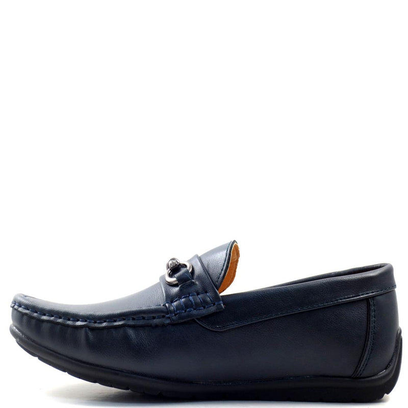 Slip On Driver Moccasins with Metal Buckle Strap - SED8039