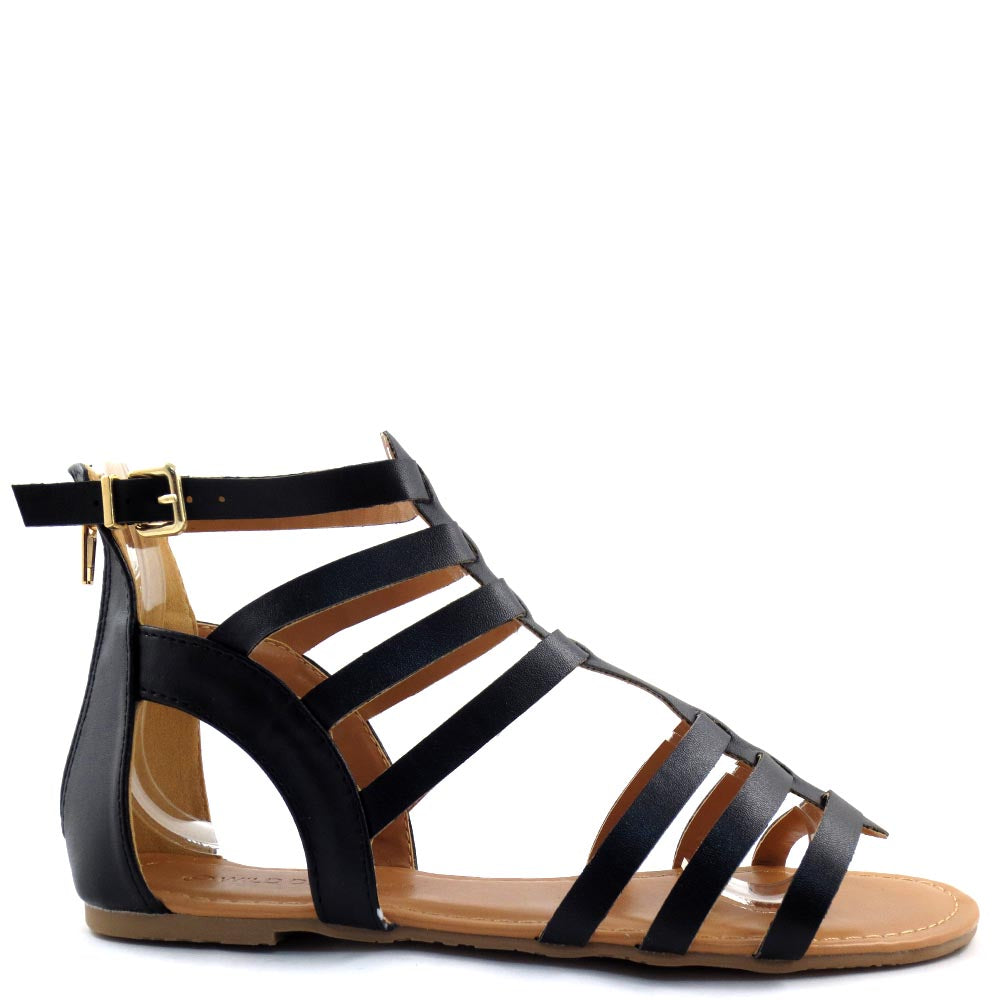 Wild Diva Lounge Strappy Gladiator Sandals - Tanaya