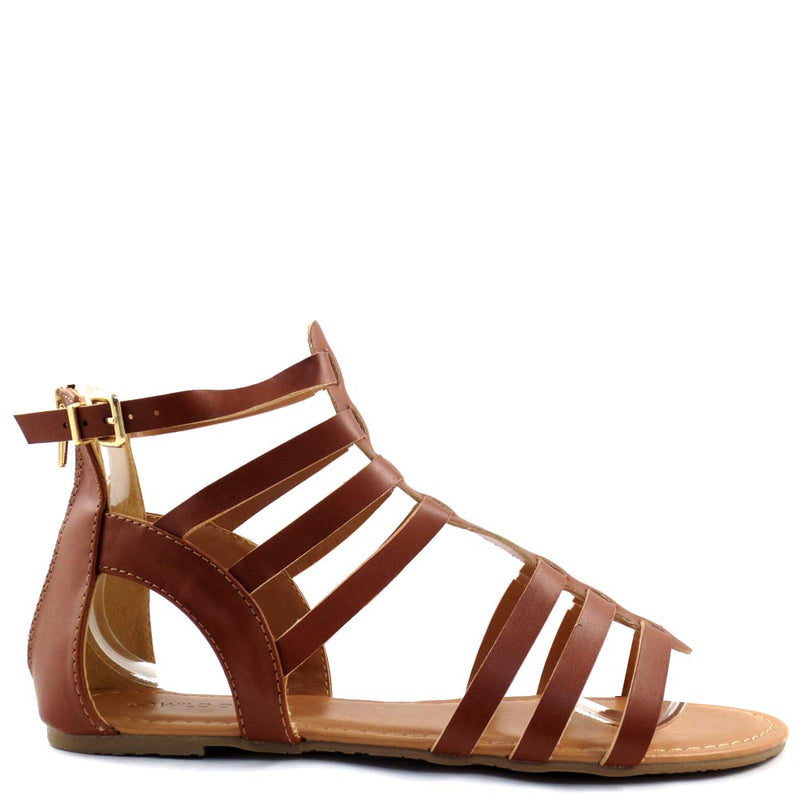 Wild Diva Lounge Strappy Gladiator Sandals - Tanaya