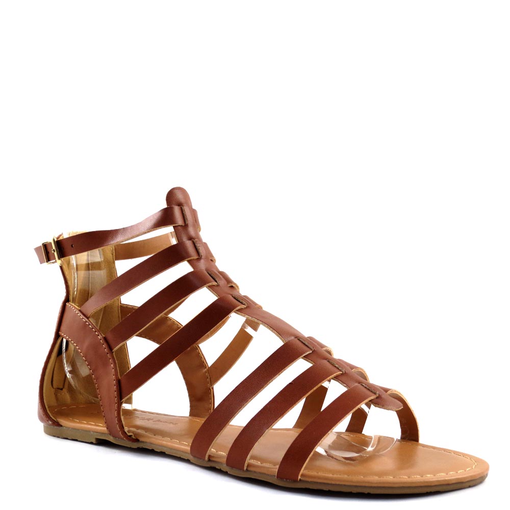 Wild Diva Lounge Strappy Gladiator Sandals - Tanaya